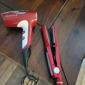 Hair dryer and flat iron
